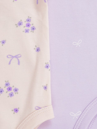 Боди для новорожденных, артикул: К 6540-2уп, цвет: фиолетовый - 2 фото