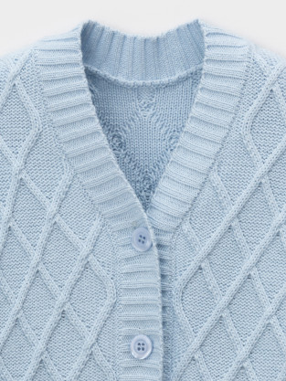 Жакет для девочки, артикул: КВ 30172, цвет: голубой - 2 фото