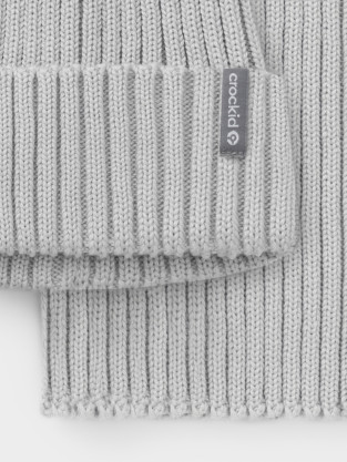 Комплект вязаный для девочки, артикул: КВ 22021, цвет: серый - 2 фото