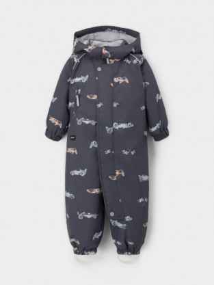 Комбинезоны утепленные для мальчика, артикул: ВК 60085/н/77 Ал, цвет: темно-серый - 2 фото