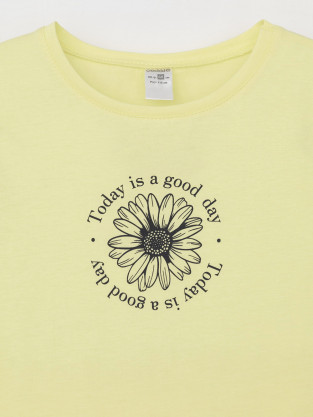 Футболка для девочки, артикул: КП 302763, цвет: желтый - 2 фото