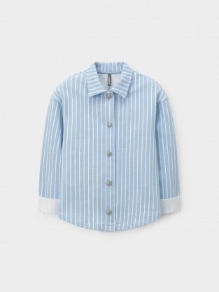 Рубашка для девочки, артикул: КР 302991, цвет: голубой - 2 фото