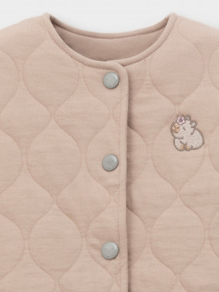 Жакет для девочки, артикул: КР 302549, цвет: бежевый - 2 фото