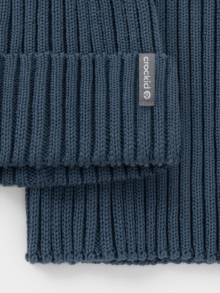 Комплект вязаный для мальчика, артикул: КВ 22021, цвет: синий - 2 фото