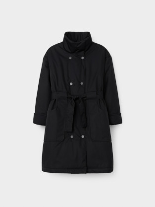 Пальто для девочки, артикул: ВК 32192/1 ГР, цвет: черный - 2 фото