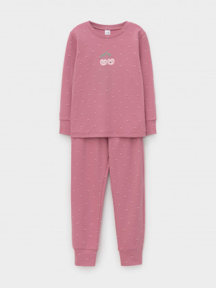 Пижама для девочки, артикул: К 1621, цвет: розовый - 2 фото