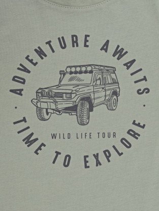 Футболка для мальчика, артикул: К 302298, цвет: хаки - 2 фото