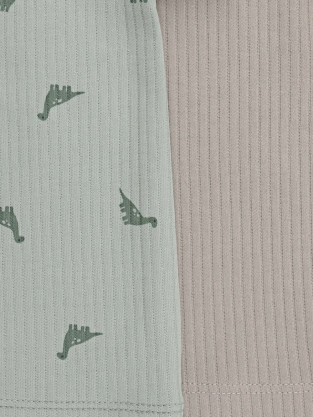 Футболка для новорожденных, артикул: К 302521-2уп, цвет: хаки - 2 фото