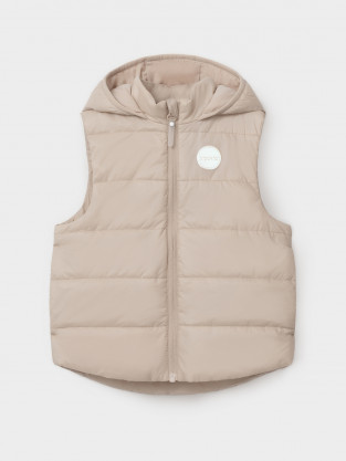 Жилет для девочки, артикул: ВК 35012/3 ГР, цвет: бежевый - 2 фото
