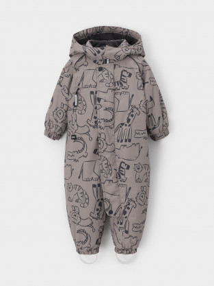 Комбинезоны утепленные для мальчика, артикул: ВК 60085/н/74 Ал, цвет: коричневый - 2 фото