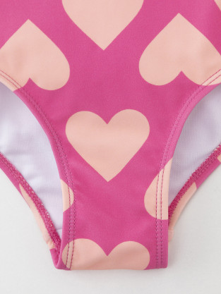 Купальник для девочки, артикул: ТК 16031/1н ФВ, цвет: ярко-розовый - 2 фото