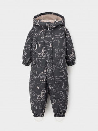 Комбинезоны утепленные для мальчика, артикул: ВК 60085/н/75 Ал, цвет: темно-серый - 2 фото