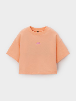 Футболка для девочки, артикул: КР 302944, цвет: оранжевый - 2 фото