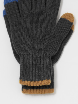 Перчатки для мальчика, артикул: КВ 10026, цвет: темно-серый - 2 фото