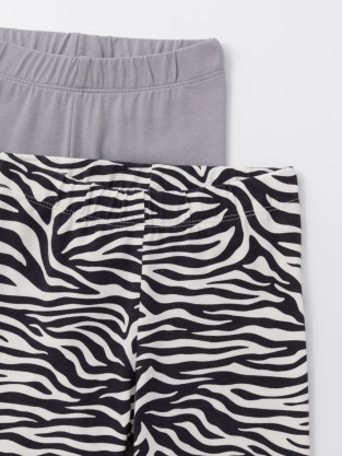 Лосины для девочки, артикул: МП 4074-2уп, цвет: серый - 2 фото