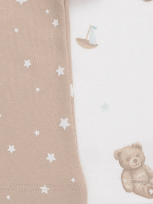 Футболка для новорожденных, артикул: К 301156-2уп, цвет: бежевый - 2 фото