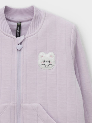 Жакет для девочки, артикул: КР 302965, цвет: фиолетовый - 2 фото