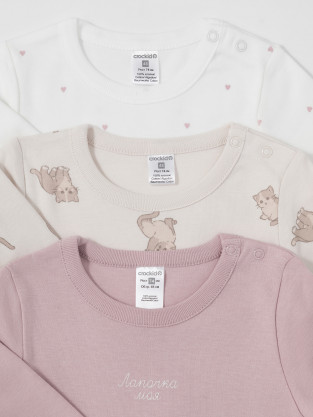 Джемпер для новорожденных, артикул: МП 300981-3уп, цвет: розовый - 2 фото