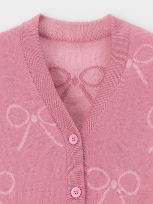 Жакет для девочки, артикул: КВ 30170, цвет: ярко-розовый - 2 фото