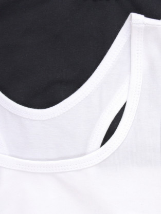 Майки для девочки, артикул: К 1198-2уп, цвет: белый - 2 фото