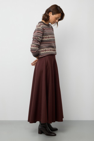 Юбки женские для мам, артикул: ЕТ 70005, цвет: бордовый - 2 фото