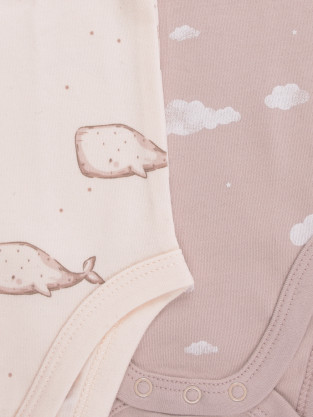 Боди для новорожденных, артикул: К 6543-2уп, цвет: светло-бежевый - 2 фото