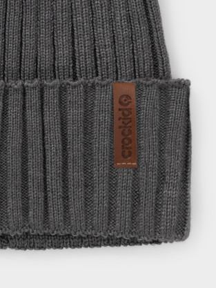 Шапка для мальчика, артикул: КВ 20447, цвет: темно-серый - 2 фото