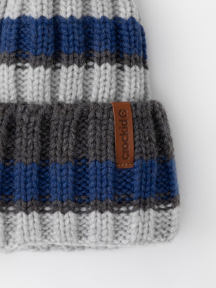 Шапка для мальчика, артикул: КВ 20413/ш, цвет: серый - 2 фото