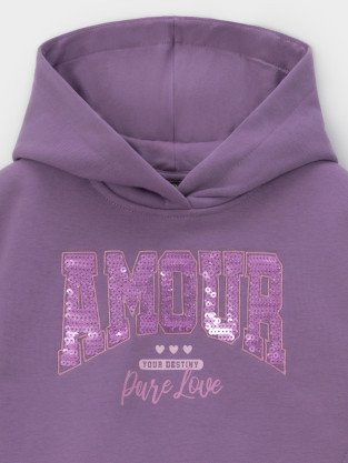 Худи для девочки, артикул: КР 302811, цвет: фиолетовый - 2 фото